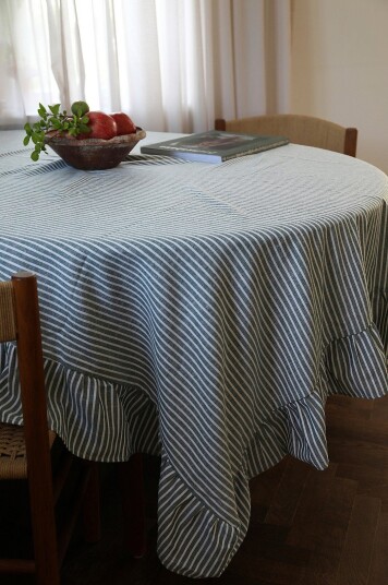 Mimou Duk med volang Stripe Grønn Mimou Duk med volang Stripe Grønn