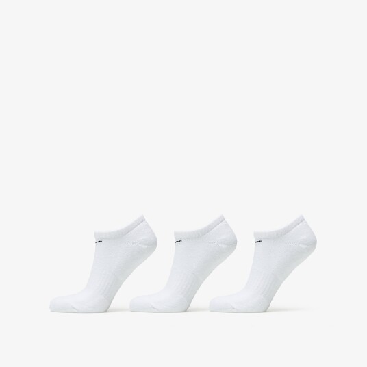 Nike Everyday Cushioned No Show Training Socks ( 3pk ) White/Black M