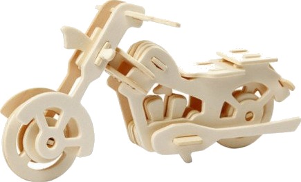 3D-konstruksjonsfigur, motorsykkel, størrelse 19x9x9 cm, 1 stk.