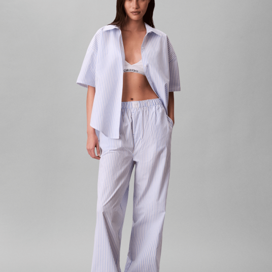 Calvin Klein Covered Wb Poplin Pant" Blue S Calvin Klein Covered Wb Poplin Pant" Blue S