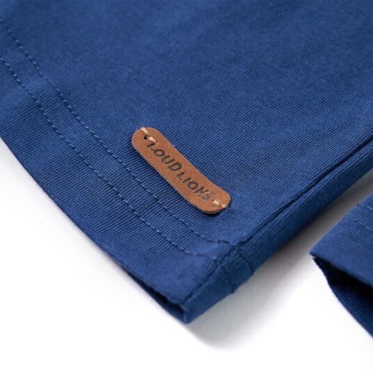 vidaXL T-skjorte for barn med lange ermer jeans marineblå 92
