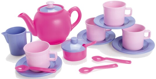 Dantoy My Little Princess Tesett For 4 Personer Tekanne Kopper Asjetter Skjeer Fra 2 År 17 Deler
