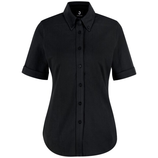 JOBELINE Bluse Piqué kortermet; Størrelse XS; Svart
