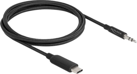 Delock Lydkabel 24 Pin Usb C Hann Til Mini Phone Stereo 3.5 Mm Hann 1 M Svart