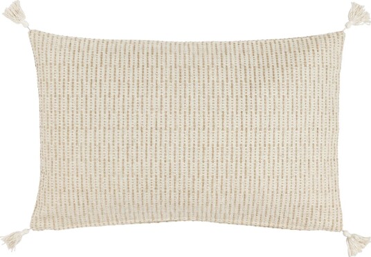 ERWIN M. Pynteputevar Torano smalstripete; 30x50 cm BxL; Fløte/Beige