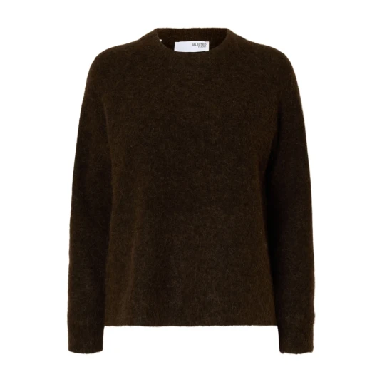 Selected Femme Dame Strikkevarer Brun XS