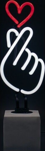 Locomocean Finger hjerte neonskilt
