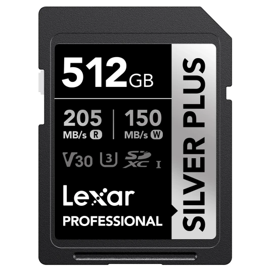 Lexar Pro Silver 1066X SDXC UHS I 512GB 512GB. R205/W150. U3 V30