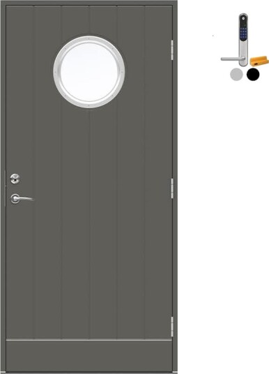 Ytterdør Swedoor Advance-Line Nordic Mora med Yale Doorman Classic Home
