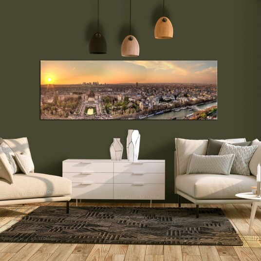 Tavle View From Eiffel Tower 1 Part Narrow 120X40 Artgeist sp. z o. o.