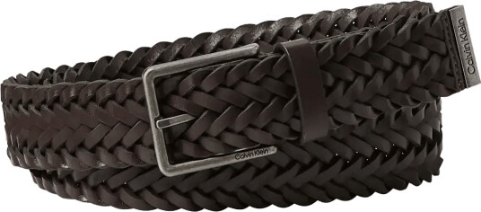 Calvin Klein Warmth Buckle Woven 35Mm Fixed Brown 95 x 95