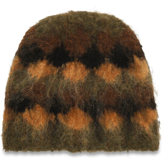 Woodbird Wbyan Check Hairy Beanie - BLACK - One Size