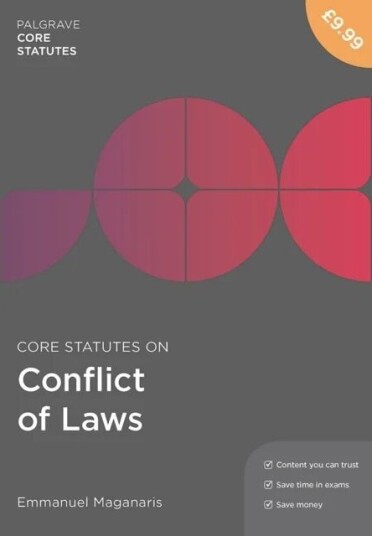 Core Statutes On Conflict Of Laws Av Emmanuel (Glasgow Caledonian University Glasgow Uk) Maganaris