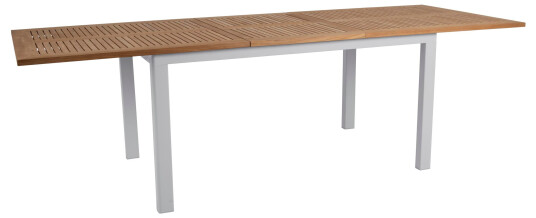 Brafab Lyon spisebord Teak/lys grå 194 252 x 92 cm Grå Brafab Lyon spisebord Teak/lys grå 194 252 x 92 cm Grå