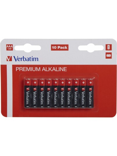 Verbatim AAA Alkalisk Batteri 10-pakning 1,5V Engangsbatteri