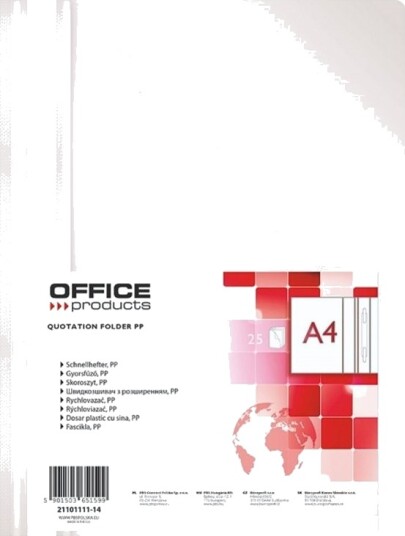 Office Products Office Products Mappe Pp A4 Myk 100/170 Mikron Hvit Office Products Office Products Mappe Pp A4 Myk 100/170 Mikron Hvit