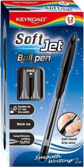 Klassisk Svart Kulepenn 0,7 Mm (12 Stk)