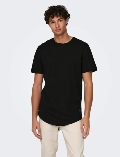 ONLY & SONS Onsmatt Life Longy Ss Tee - Black - XS