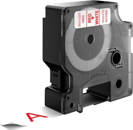 Dymo D1 Selv Adhesiv Rødt På Hvitt Rull 1,9 Cm X 7 M 1 KassettEr Merketape For Labelmanager 360 400 420 450 500 Pc Pc2 Wireless Pnp Labelpoint 300 350