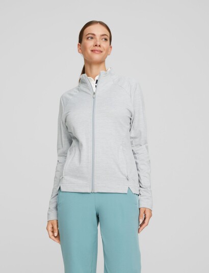 PUMA Golf W Cloudspun Heather Full Zip Jacket Grey S
