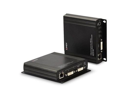 Lindy 39245 Sender Og Mottaker Koblet Med Ledninger (Ikke Trådløs) 140 M Cat6 60 Hz Sort