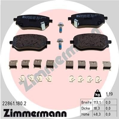 Bremseklosser ZIMMERMANN 22861.180.2 Bremseklosser ZIMMERMANN 22861.180.2
