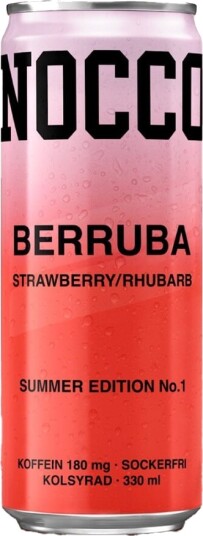 NOCCO Berruba Strawberry/Rhubarb 33cl NOCCO Berruba Strawberry/Rhubarb 33cl