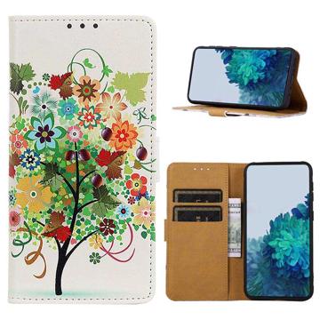 Glam Series Huawei Nova 10 Pro Lommebok-deksel Blomstrende tre / Grønn