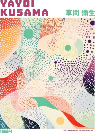 Plakat   Yayoi Kusama Abstrakt