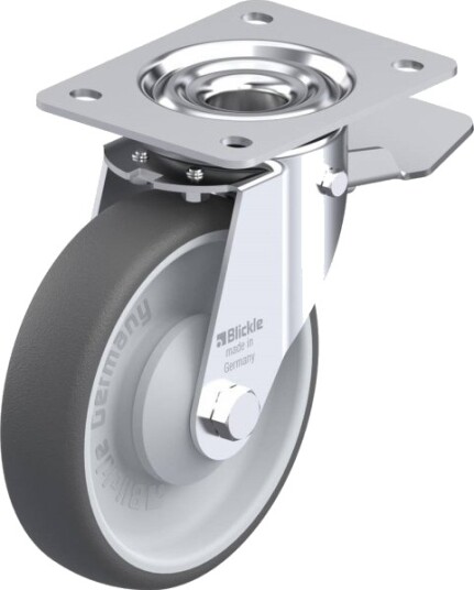 Blickle 852159 Le-Path 160Ka-St Styrehjul Med Brems | Hjuldiameter: 160 Mm | Maks. Bæreevne: 300 Kg | 1 Stk