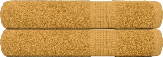 vidaXL Badstuhåndklær FROGN 2 stk gull 80x200 cm 360 gsm vidaXL Badstuhåndklær FROGN 2 stk gull 80x200 cm 360 gsm