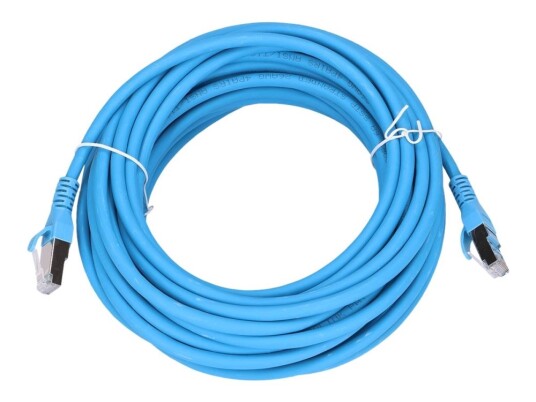 Extralink Koblingskabel Rj-45 Hann Til Rj-45 Hann 10 M 6 Mm Sf/Utp Cat 6A Innendørs Uten Hindringer Med Støvel Blå