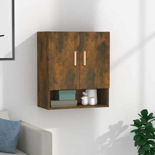 vidaXL Veggskap røkt eik 60x31x70 cm konstruert tre
