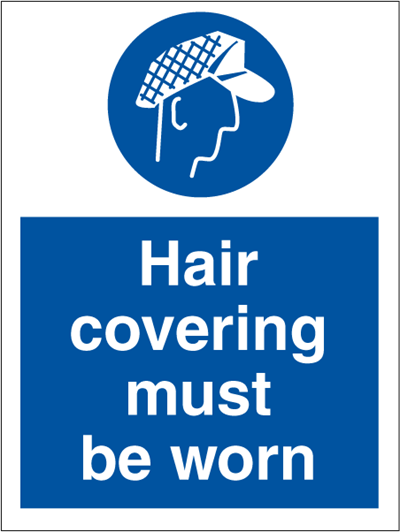 Jo Safety Hair covering must be worn IMO Mandatory sign 106066