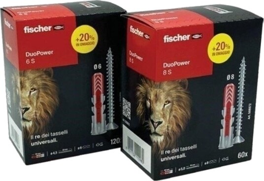 Fischer Duopower Plugg 8x40 50 stk. +20% Gratis