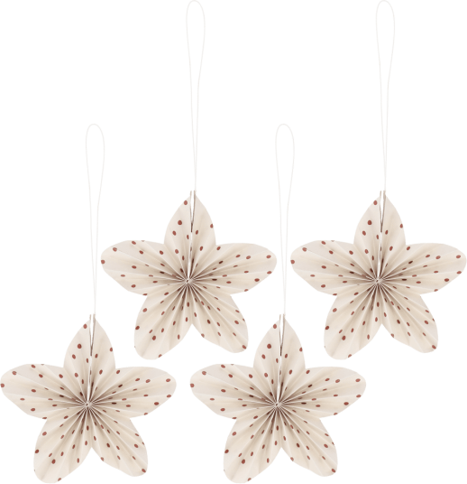 Scandi Living Twinkle juletrepynt 4 pk Rød ,prikkete Scandi Living Twinkle juletrepynt 4 pk Rød ,prikkete