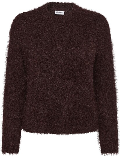 NOISY MAY Nmsassy L/S O Neck Knit Noos   Brown   S