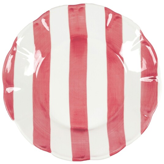 Pick A Poppy Stripe Tallerken 28 cm Rød