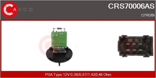 CASCO CRS70006AS Motstand, kupévifte