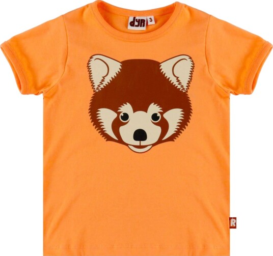 DYR Cph T skjorte Dyreskinn Happy Apricot Rød Panda DYR 2 år 92 T skjorte Oransje