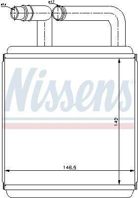 Varmeapparat register NISSENS 77618 Varmeapparat register NISSENS 77618