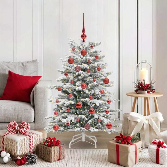  Kunstig sammensatt juletre Hvit 120 cm PE og PVC