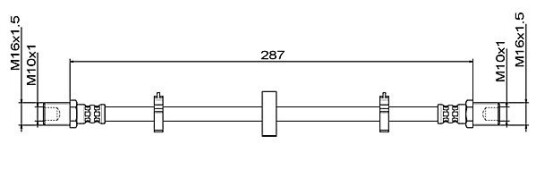 Bremseslange METZGER 4111492 Bremseslange METZGER 4111492