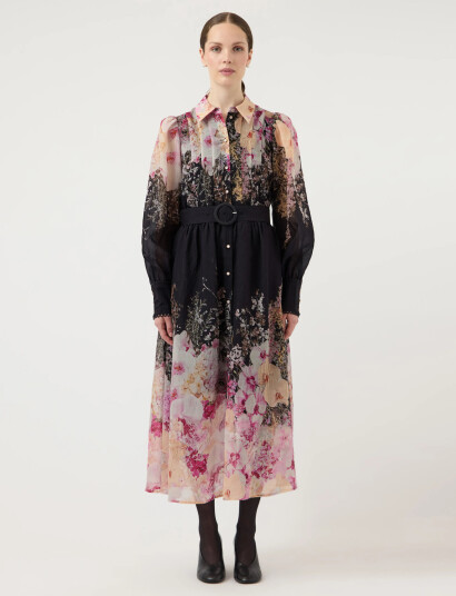 YAS Yasromantica Ls Long Dress Show Black 38 YAS Yasromantica Ls Long Dress Show Black 38