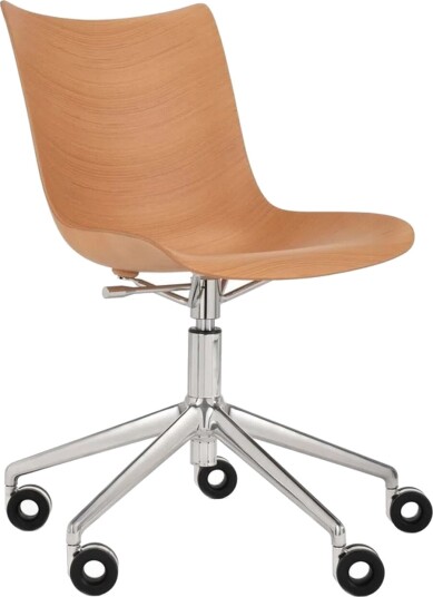 Kartell P/Wood Kontorstol Krom/lyst Tre
