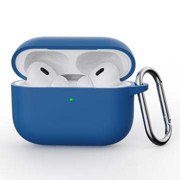 AirPods Pro 3 Silikondeksel med Karabinkroken Mørkeblå AirPods Pro 3 Silikondeksel med Karabinkroken Mørkeblå