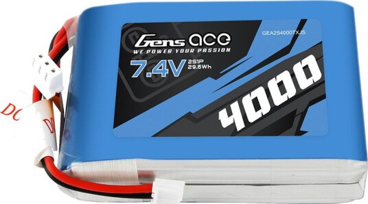 Gens Ace & Tattu Gens Ace GEA2S4000TXJS Batteri For Radiostyrte Kjøretøy 4000mAh 7.4V LiPo Gens Ace & Tattu Gens Ace GEA2S4000TXJS Batteri For Radiostyrte Kjøretøy 4000mAh 7.4V LiPo