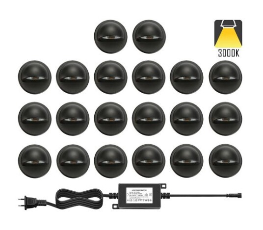 Nordic Terrassebelysning A2 20 X 0,4W Varmhvit IP65 Sort Dimbar Nordic Terrassebelysning A2 20 X 0,4W Varmhvit IP65 Sort Dimbar