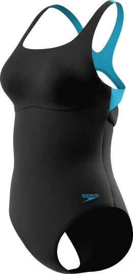 Speedo Solid Flex Band Swimsuit Black 34