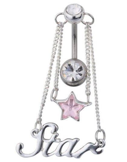 Star Belly Piercing Pink